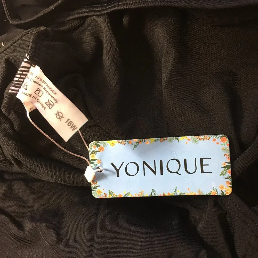 YONIQUE Lace up Plunge Front One Piece swimsuit 🏖️ NEW WITH TAG!!!